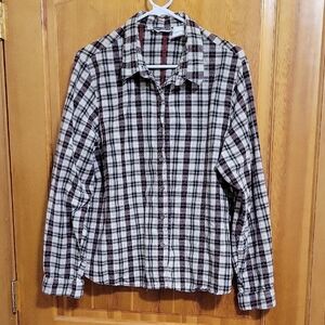 Western Plaid Button-Up Shirt